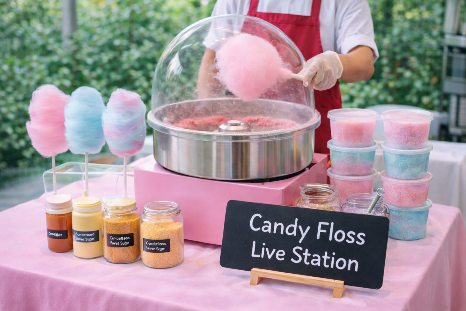 Candy floss station